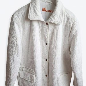 formal mian white rain coat.